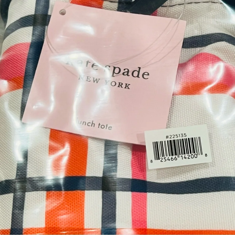 Kate Spade Plaid Insulated Lunch Tote
